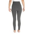 thumbnail image 3 of MUK LUKS Women's 4" High Waisted Fleece Lined Leggings, 3 of 7