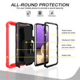 thumbnail image 2 of SaniMore for Samsung Galaxy A72 5G Case with Hidden Bracket Rugged Heavy Duty Protective [Hard PC Back + Silicone Bumper] Shokcproof Anti-drop Tri-layer Hybird Shell for Galaxy A72 5G, Red/Black, 2 of 7
