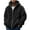 Black, variant on Brilliant Mens Jackets with Hoods Big and Tall Fashion V-Neck Pullover Tops Long Sleeve Hooded Blouse Sweatshirt Black M