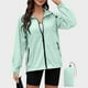 thumbnail image 1 of Chaquetas y abrigos casuales con capucha y manga larga, chaquetas impermeables para mujer, abrigos ligeros con cremallera, chaquetas de manga larga con capucha, impermeables plegables, abrigos con bol, 1 of 9