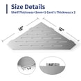 thumbnail image 2 of Bernkot Corner Shower Shelf 10" Brushed 304 Stainless Steel  Grouted Shelf Floating Corner Sheves Slot Design Recessed Bathroom Shelf for Tiled Wall 2 Pack, 2 of 6