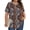 Multicolour Floral, variant on Fantaslook Womens Plus Size Tops Tunic Short Sleeve Shirts Floral Blouses Loose Summer Tops