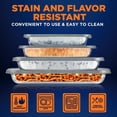 thumbnail image 6 of NutriChef 4 Sets Glass Bakeware High Borosilicate Rectangular Baking Dish W/ Gray BPA-Free Lids, 6 of 7