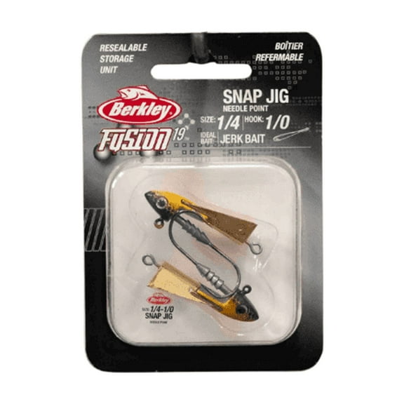 Berkley Fusion19 Snap Jigs, Fool's Gold, 1/4 oz, 1/0 Hook Size
