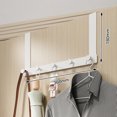 thumbnail image 4 of Door Hook Hanger Over Door Hooks Door Hanger Hook Rack Behind The Door Hanger Door Hooks Organizer Door Hook Hanger Punch Free Seamless Long Arm Quiet Aluminum Over Door Hooks For, 4 of 5