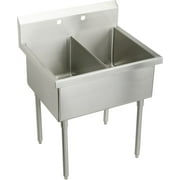 Elkay Ss8236of Sturdibilt 39" Double Basin Free Standing Stainless Steel Utility Sink - 2