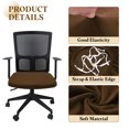 thumbnail image 3 of Office Chair Cover, Soft Computer Chair Seat Slipcover, L(45-48cm), Dark Brown, 3 of 8