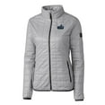 thumbnail image 2 of Women's Cutter & Buck Gray Old Dominion Monarchs Vault Rainier PrimaLoft Eco Insulated Full-Zip Puffer Jacket, 2 of 3