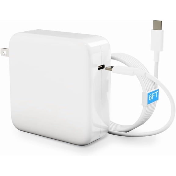 For 118W USB C Fast Charger Compatible with MacBook Pro/Air 17/16/15/14/13 Inch, M1 M2 M3 M4, iPad Pro, Compatible with All Type C Devices Power Adapter with 6.6ft USB C to C Cable
