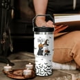 thumbnail image 3 of Ghost Pumpkin Halloween Cup 30 Oz Tumbler with Handle and Flip Straw, Halloween Tumbler Keeps Drinks Cold & Hot, Stainless Steel Halloween Coffee Mug Halloween Themed Halloween Gifts For Women, 3 of 6