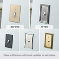 thumbnail image 6 of Franklin Brass Architectural (1-Pack) Decorative Light Switch Cover Matte Black 2-Gang Decorator/Rocker Wall Plate Double Electrical Outlet Guard 64211, 6 of 8