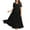 Black, variant on WTOBBY Women's Summer Dress Casual Loose Long Beach Vacation Dresses Short Sleeve Solid Color, Easy and Breezy for Daily Wear,Black L