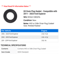 thumbnail image 2 of Oil Drain Plug Gasket - Compatible with 2011 - 2023 Ford Explorer 2012 2013 2014 2015 2016 2017 2018 2019 2020 2021 2022, 2 of 2