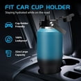 thumbnail image 2 of 32oz Insulated Water Bottle with Straw - Keep Cold 48h or Hot 24h, Vacuum Stainless Steel Tumbler with Carrier Bag, T-shape Thermal Cup Fit Car Cup Holder, 2 of 8