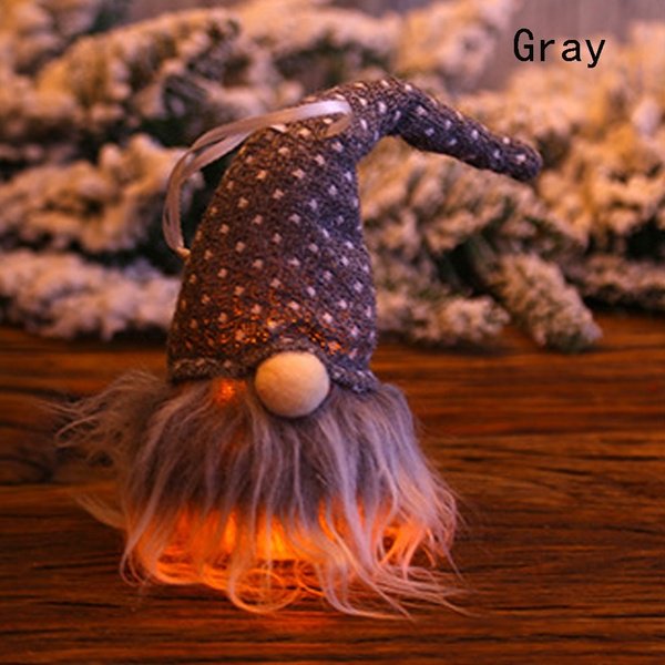 Muñeco de peluche de Papá Noel con luz LED, gnomo sueco, decoración navideña para fiesta en casa, 1 unidad