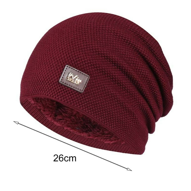 Visland Knitted Winter Hat Non-shedding Breathable Vibrant Color Classic  Stretchy Warm Cap for Male 