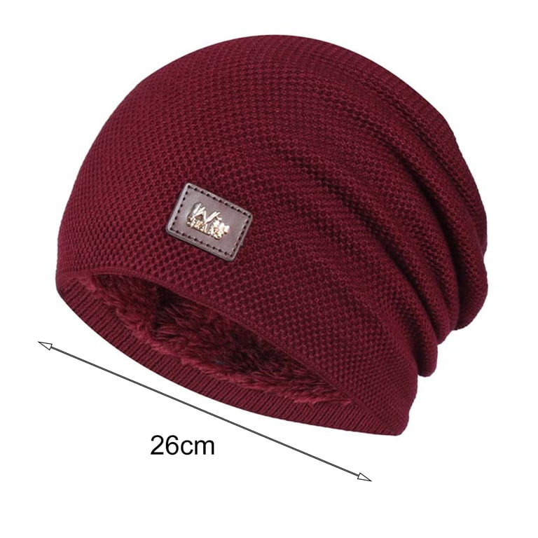 Men\'s Winter Knitting Hats Plain Skull Beanie Cuff Toboggan Knit Cap Luxtrada Mens Winter Warm Knitting Hats Plain Skull Beanie  main image 2