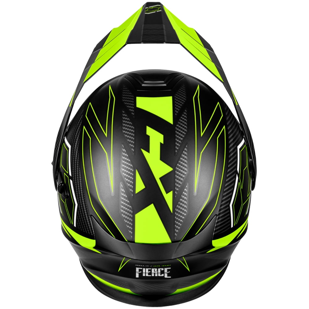 Castle CX950 V2 Fierce Modular Snow Helmet w/Electric Shield Black/Hi-Vis SM