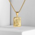 thumbnail image 5 of Letter A-Z Gold Filled Pendant Necklace Box Link Chain Jewelry for Mens Womens, 5 of 6