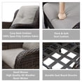thumbnail image 5 of Pocassy  5-Piece Patio Furniture Set with Ottomans Brown/Grey, 5 of 5