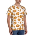 thumbnail image 2 of Bixox Men's Yellow Biscuit Printed Short Sleeve Skinny Athletic T-Shirt, 2 of 6
