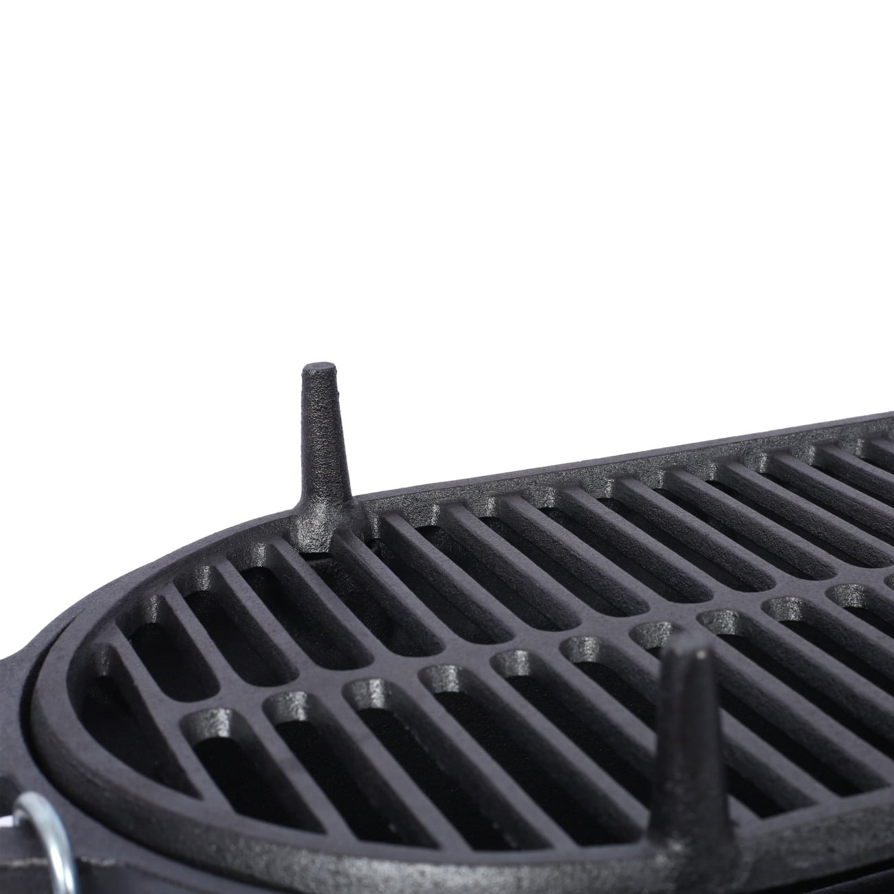 Hibachi Grill, 20" Portable Cast Iron Outdoor Tabletop Grill, Handled Mini Japanese BBQ Charcoal Stove, Small Durable Camping Cast Iron Grill with Grate Hook