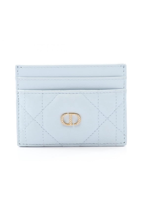 Pre-Owned Christian Dior Dior Caro Freesia Crystal Business Card Case, Leather,... (Good)