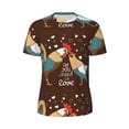 thumbnail image 5 of Wukai Rooster And Chicken Print Men's Short-Sleeved Mesh T-Shirt,Quick-Dry Short Sleeve Workout T-Shirt-X-Small, 5 of 8