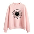 thumbnail image 2 of Dyfzdhu Sweatshirts for Women Fall Winter Crew Neck Solid Color Prints Long Sleeve Pullover Sweatshirt, 2 of 4