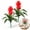 Red, variant on 18" Faux Bromeliad Tropical Plant Stems Set of 2, Realistic Yellow Artificial Flower Picks for Wedding Table Centerpiece Poolside Decor