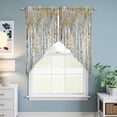 thumbnail image 5 of Yellow Grey Forest Kitchen Window Curtains, Swag Curtains Valance for Bedroom Living Room Bathroom, Grey Modern Art Oil Painting Rod Pocket Window Treatment Curtain Block Drapes 2 Panels 36"x36", 5 of 8