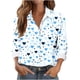 thumbnail image 3 of TaTaai Ladies Casual Button Down Shirt Long Sleeve Notch Lapel Floral Print Tops Breathable Cotton Relaxed Fit Blouse for Office Gift, 3 of 6