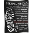 thumbnail image 6 of Stepdad Gifts Bonus Dad Stepped Up Dad Blanket from Stepdaughter Stepson Step Up Daddy Gifts for Fathers Day Birthday in Stepdad, 6 of 7