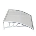thumbnail image 3 of Tcbosik 30" x 40" Window Awning Modern Design Polycarbonate Cover Awnings for Doors for UV Sunlight Rain Snow Protection Hollow Sheet/White, 3 of 9