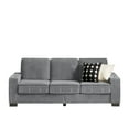 thumbnail image 2 of 83.86" Corduroy Fabric sofa,Modern Compressed Couch, 3-Seater Sofa, Furniture for Living Room, Bedroom, Office (Gray), 2 of 11