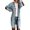 Blue, variant on HCYSFG Womens Patterned Cardigan Sweater Open Front Long Sleeve Longline Loose Fit Textured Knit Casual Everyday Layering Tops