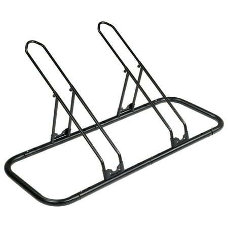 CyclingDeal MTB Road Bike Floor Type Adjustable Parking Rack Stand for 2 Bikes