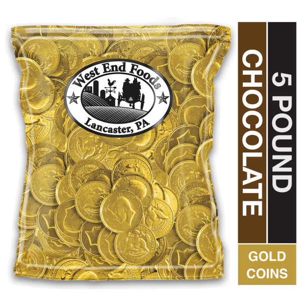 Bulk Milk Chocolate Gold Coins Candy 5lb Pack
