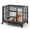Style D, variant on Dog Crate Furniture for Small Dogs,Wooden Puppy Kennel with Charging Station & Drawer, Rustic Brown