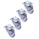 thumbnail image 4 of Ruedas giratorias de 4 piezas, ruedas industriales de PU transparente de acero inoxidable de alta resistencia, 4 of 14