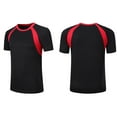 thumbnail image 2 of Eandarui Kids Boys Quick Drying T Shirt Short Sleeves Rash Vest Athletic Tops Summer Swimsuit Black M, 2 of 3