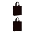 thumbnail image 3 of Bolso de compras no tejido reutilizable Yuarrent Plegable Color negro 2piezas, 3 of 5
