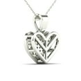 thumbnail image 3 of aaXia 10K White Gold Diamond Accent Heart Pendant Necklace, 3 of 5