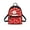 Christmas Santa, variant on Distressed American Flag with Deer & Camo Pattern Lightweight Small Backpack, Waterproof Travel Shoulder Bag with Front Pocket for Hiking Work