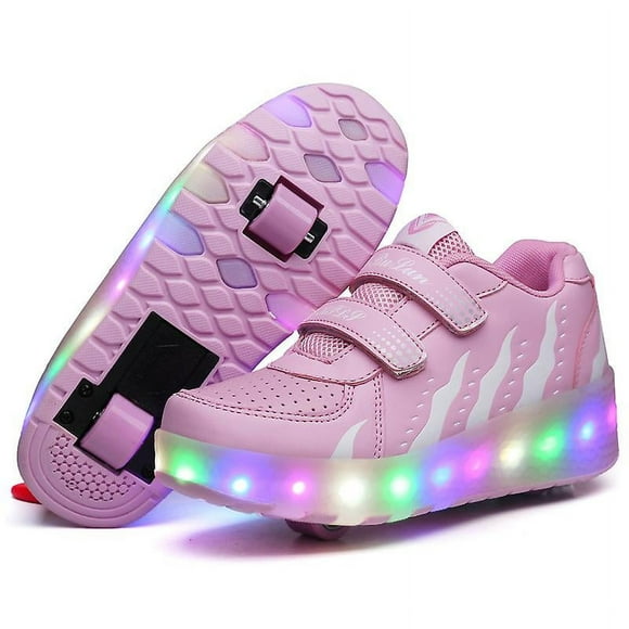 Kids Shoes With Wheels Led Light Shiny Roller Skates Shoes Kids Gifts Boys Girls The Best Gift For Party Birthday Christmas Day