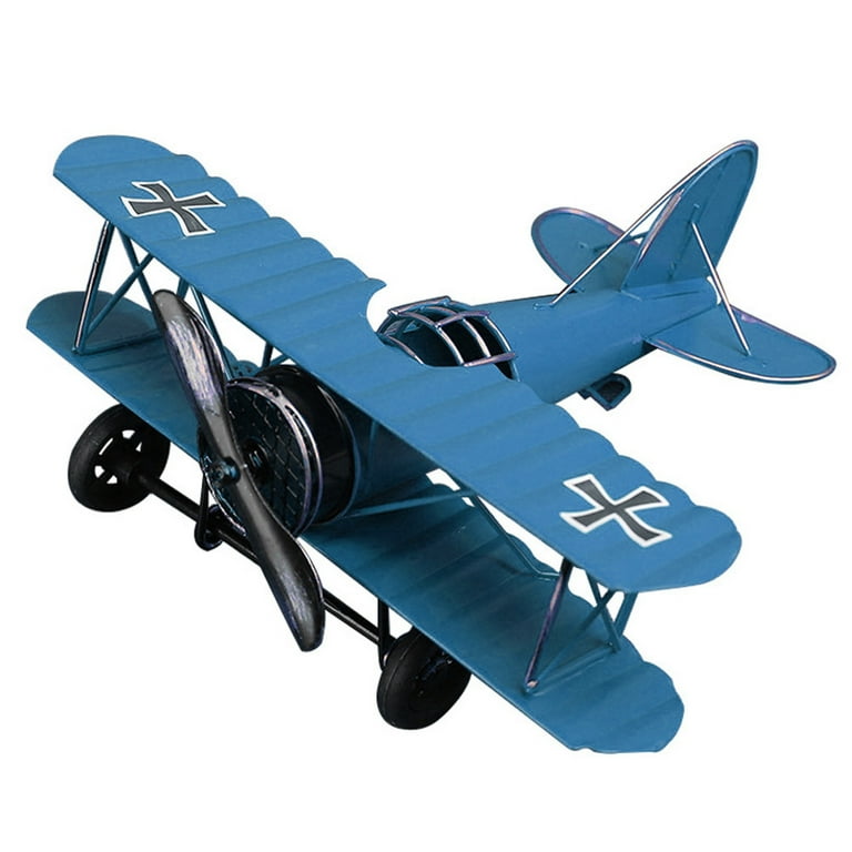 Airplane Model Iron Statue Retro Metal Plane Model Vintage Aircraft for  Kids Gifts Home Decoration Accessories 