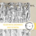 thumbnail image 6 of Eucalyptus Leaves Kitchen Curtains Window Panels, Grey Summer Botanical Weeping Insulated Window Treatment Curtain, Grommet Curtains for Bedroom/Living Room/Bathroom, 2 Piece 42"Wx84"L, 6 of 8