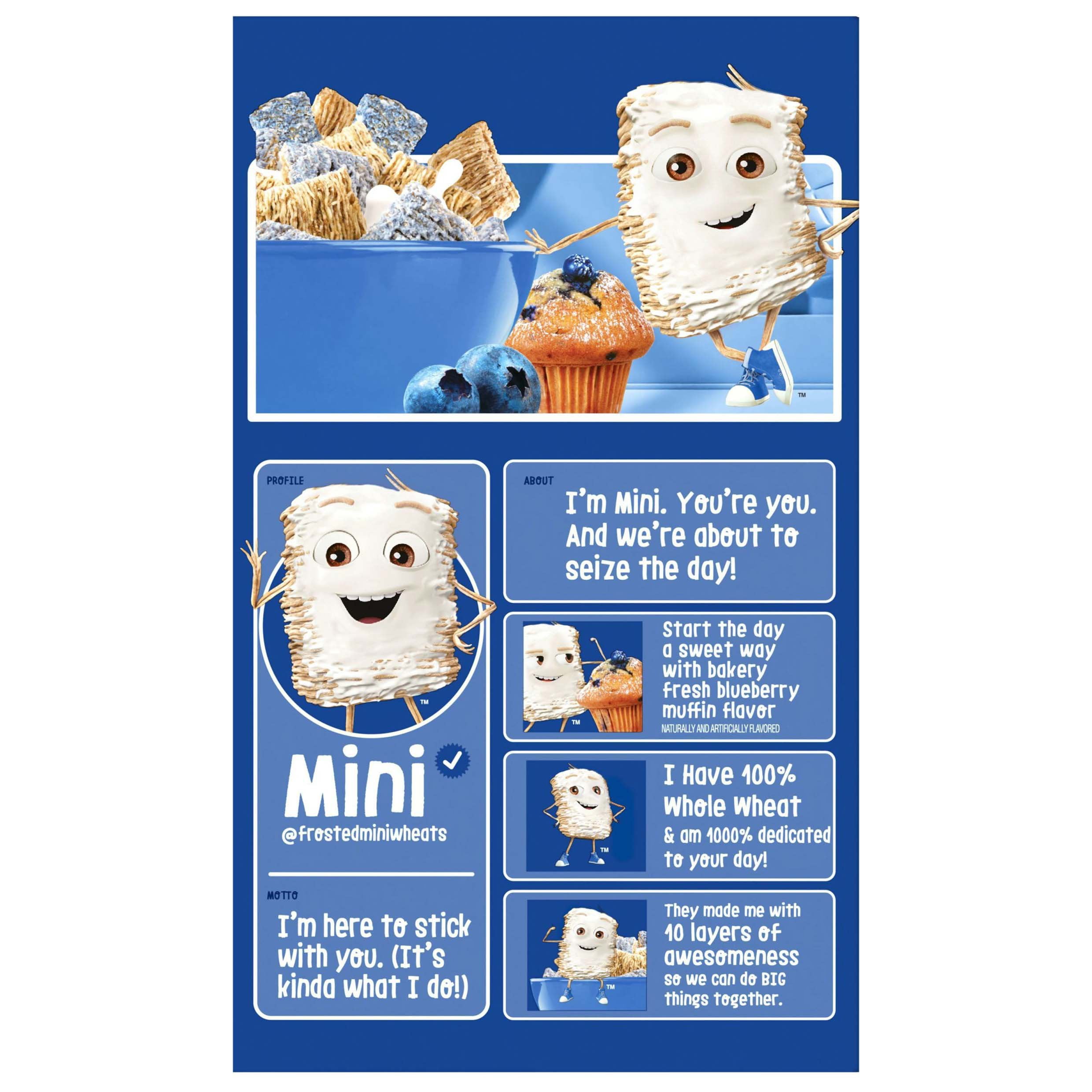 3 Pack of Kellogg's Frosted Mini Wheats Blueberry Muffin Cereal - Family Size - 20 oz (Packaging Varies)