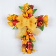 thumbnail image 5 of MXTPOV Exquisite Cross Wreath with Tulips, Creative Spring Wreath with Bow for Wall Decor, Easter Wreaths for Front Door, Easter Decorations, 5 of 5