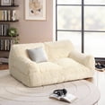 thumbnail image 7 of PamapicLife Plush Fluffy Foam Filled Bean Bag Chair, White, 7 of 7